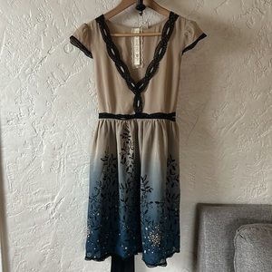 Nick & Mo Anthropologie Floral Ombré Dress